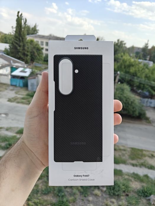 Чехол на Samsung Carbon Case Fold 7 Black, Silicone Case Fold 7 Blue