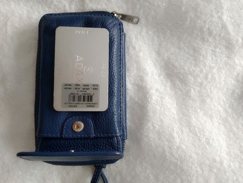 Сумка-портмоне, синий Adax, и черный Depeshe, кожа, фирма.