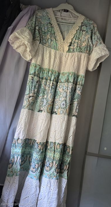 Vestido algodão bordado inglês