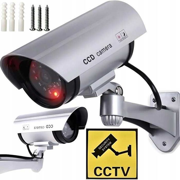 Atrapa KAMERY Monitoring IR LED KAMERA Zewnętrzna Wewnętrzna NOC DZIEŃ