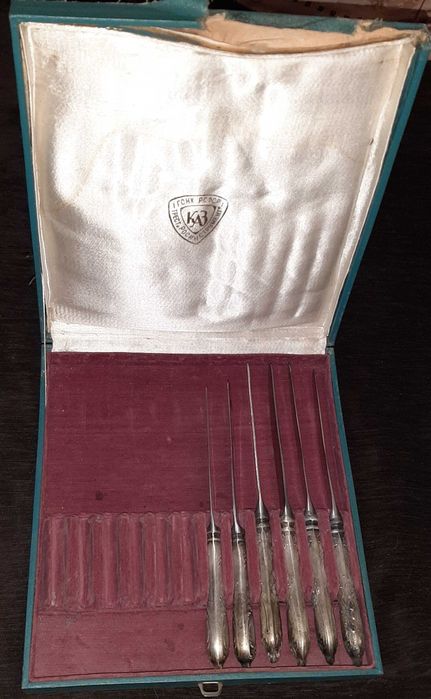 Советский набор сервировочный мельхиор-посеребрение