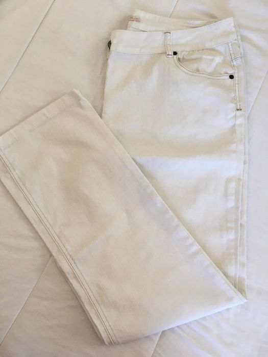 Calças brancas algodão / ganga
