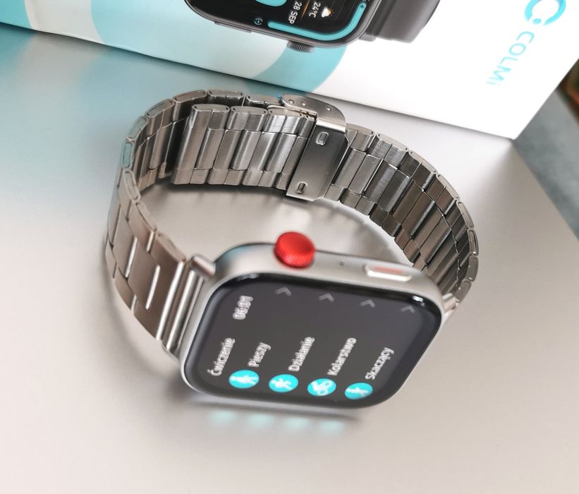 Nowy smartwatch z funkcją rozmowy Pomiar Sport Puls Kroki Sen PL menu