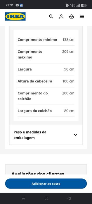 Cama IKEA BUSUNGE criança