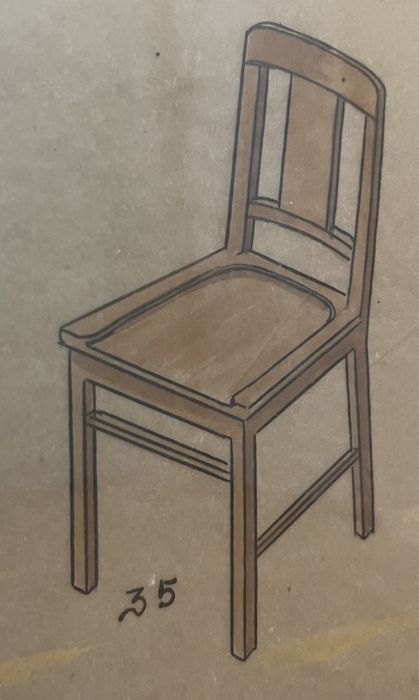 Olaio desenhos mobiliário antigos em papel vegetal