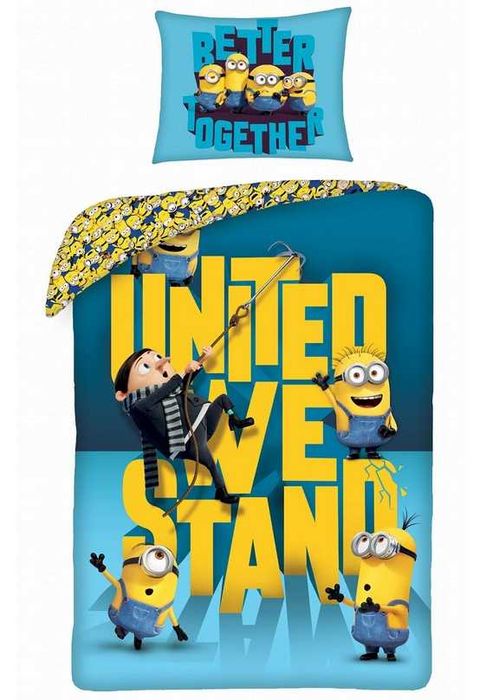 Детский комплект постельного белья Миньоны полуторный двухсторонний