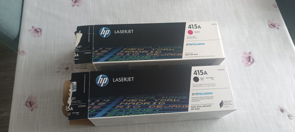 Tonery HP 415A czarny magne, używane do napełnienia, oryginalne
