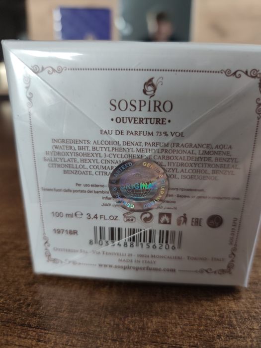 Perfumy sospiro ouverture
