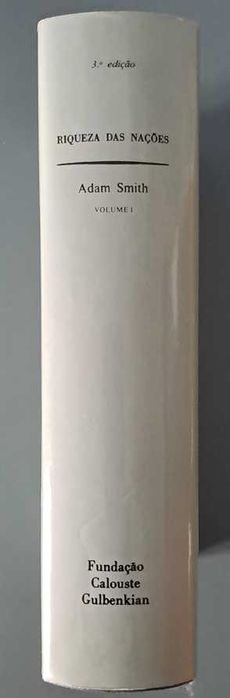 Livros “RIQUEZA DAS NAÇÕES” – volumes I e II de Adam Smith