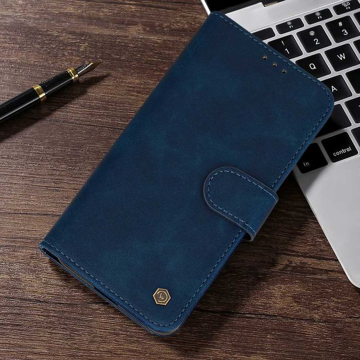 Etui Kabura Granatowa do Samsung Galaxy S24 Plus + Szkło Hartowane