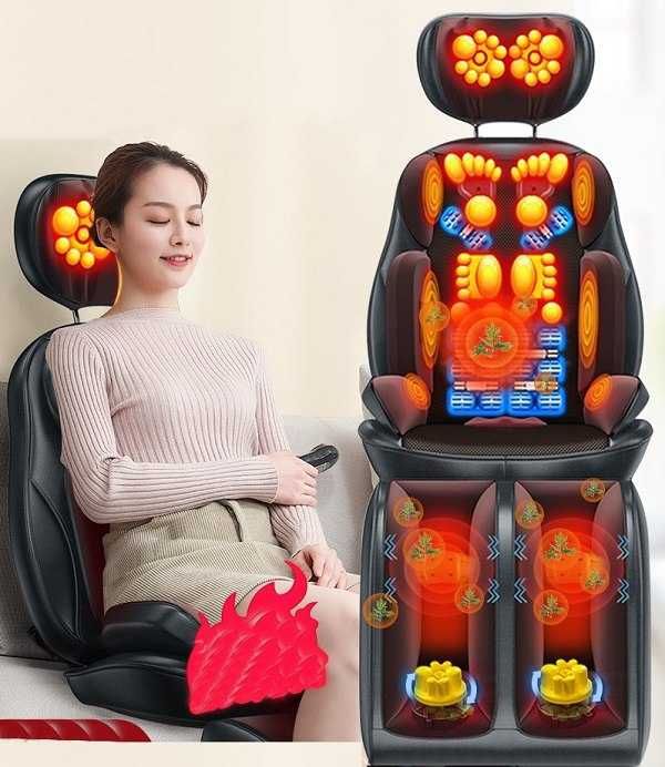 Массажная накидка на кресло массажёр подогрев шиацу всё тело масажер