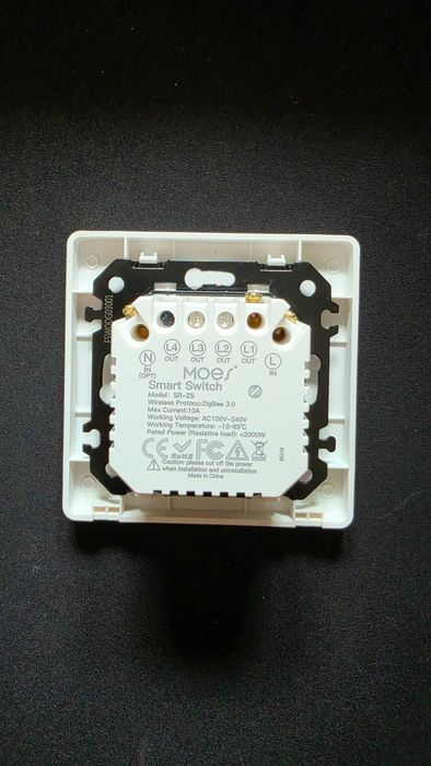 Moes Star Ring SR-ZS 1 klawisz - Włącznik Zigbee - możliwoć instalacji bez N - Tuya