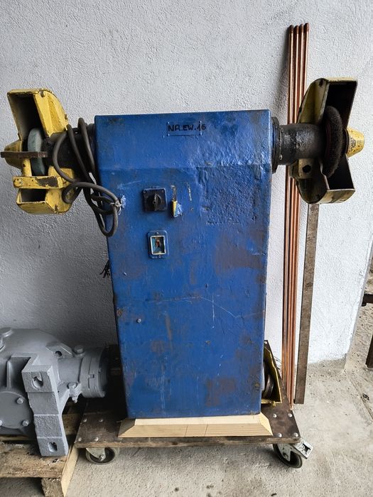 Szlifierka 4kW pionowa stołowa duża warsztatowa polerka filcowa