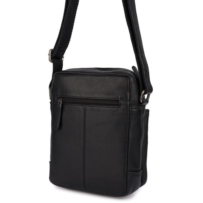 Torba skórzana czarna AMADEO I ze skóry naturalnej mocna wytrzymała