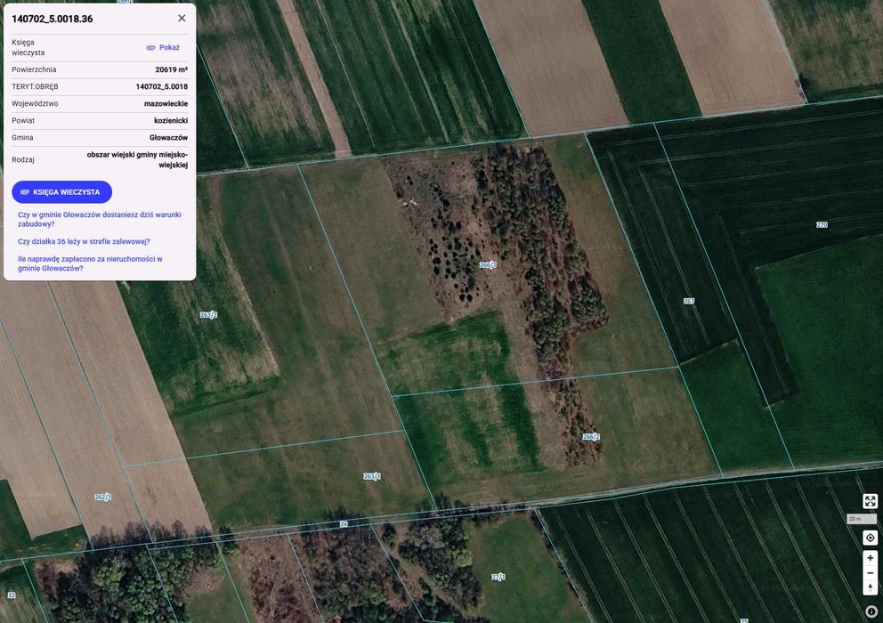 Działka rolna 4,1ha Emilów