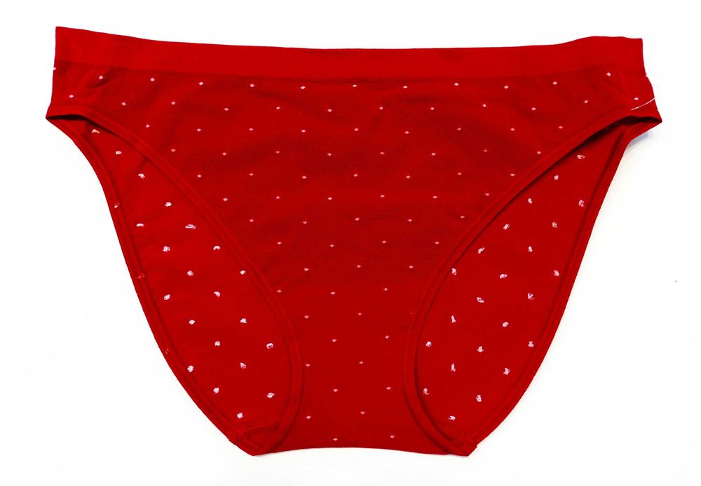 Majtki figi czerwone w kropeczki jakość płaskie szwy KUNERT 36-38 S