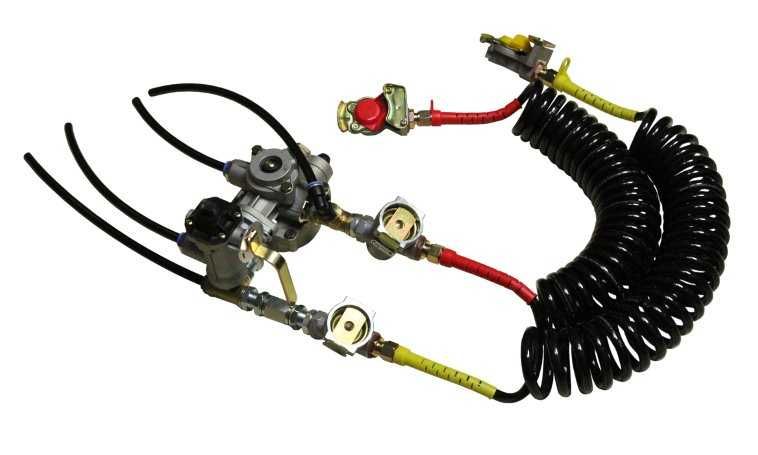 Zestaw  hamulców 2-przewodowych z wyjściem na drugą przyczepę tekalan