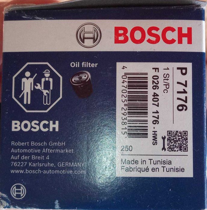 Масляний новий фільтр Bosch P7176