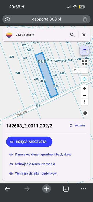 Sprzedam działkę w miejscowości Kotuń ul. Romany - Widok 2