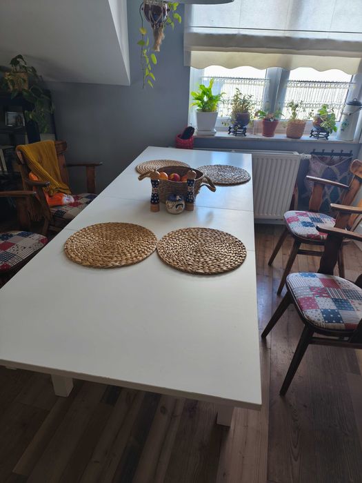 Stół rozkłany jadalniany biały 140/ 280/220cm