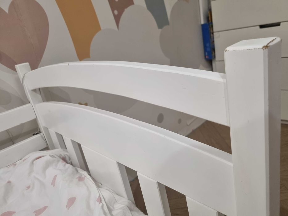 Łóżko dziecięce z barierką + szuflady | dostawa | materac 160×80
