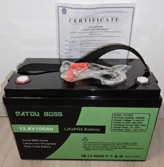 Акумулятор 12V 100Ah LiFePO4, BMS,лит-жел-фос батарея ток разряда 100A