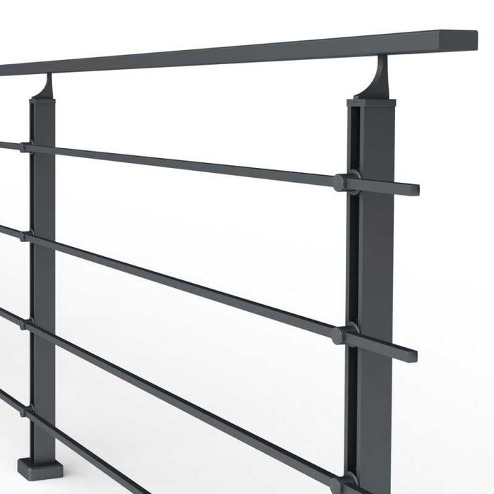 Balustrada ANTRACYTOWA balkonowa, schodowa - system. Zrób to sam.