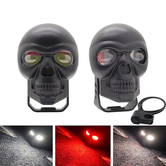 фара led череп мото вело самокат скутер мопед кнопка arctic арктик