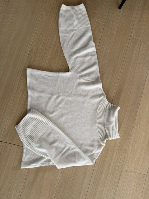 Sweter Golf ecru wełna merino moremoi m/l
