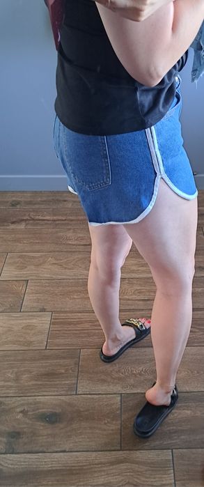 Spodenki jeansowe L Missguided, wysoki stan