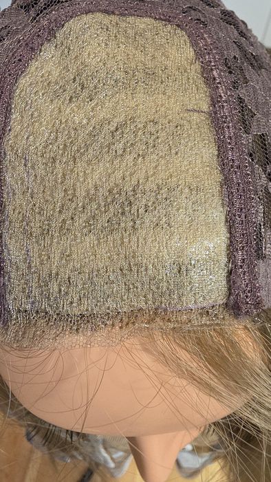 Peruka ciemny blond z pasemkami 56cm+ gratis szczotka do peruk