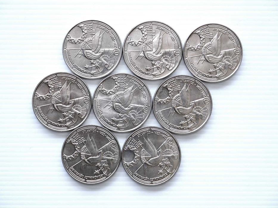 Lote de 8 Moedas 100 Escudos Navegação Astronómica 1990
