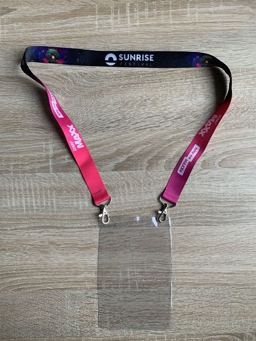 Smyczka na szyję z plastikową torebką Sunrise Festival