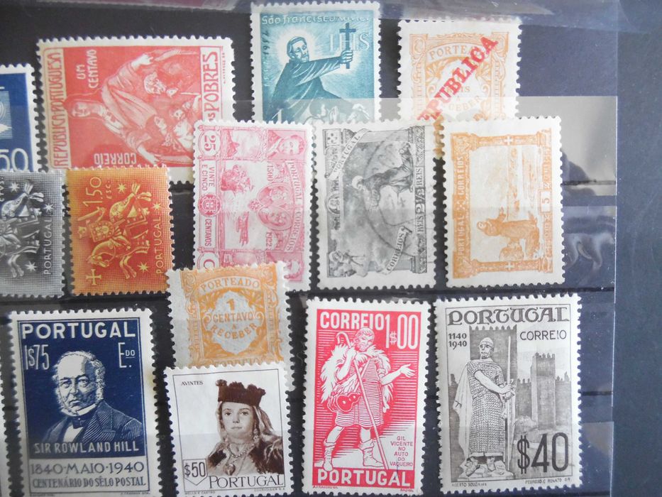 Selos Portugal - Lote de selos NOVOS c/ e s/ charneira e c/ e s/ goma