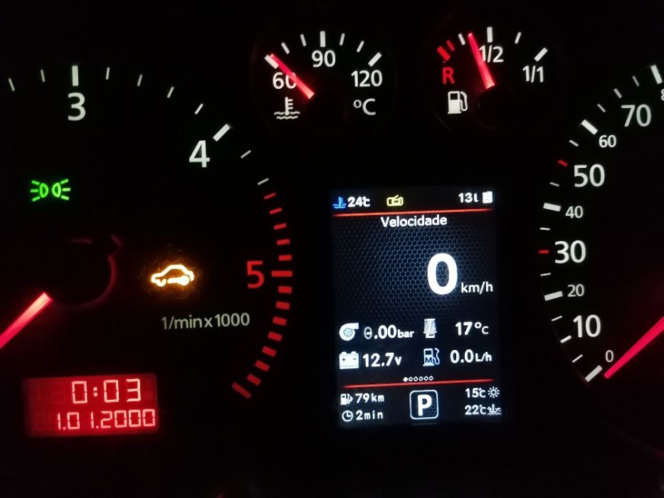 Quadrante Audi A3 8L Cores 3D MFD VDO computador de bordo