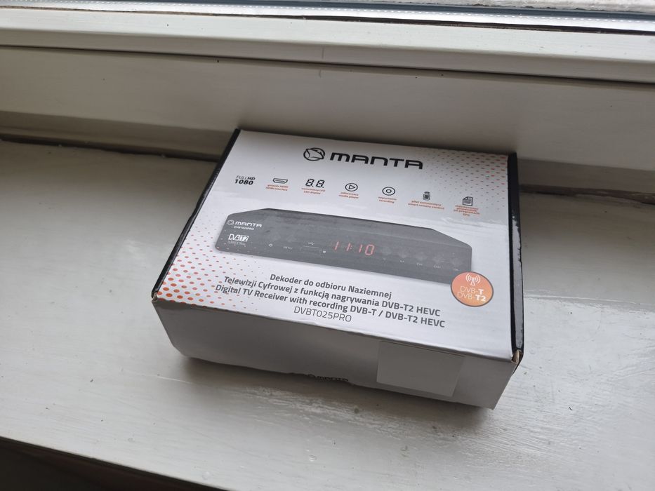 Dekoder Manta DVBT025PRO | DVB-T2 HEVC (H.265) | Full HD  Na  gwarancj