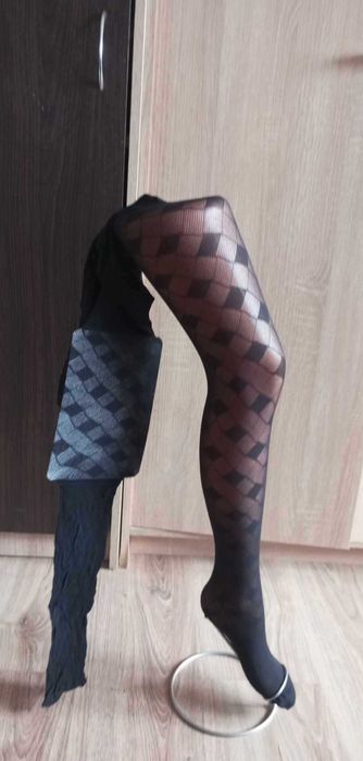 Rajstopy nr 20 wzór kratka.