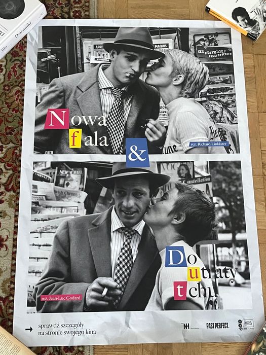 plakat do filmu Nowa fala  / Do utraty Tchu Linklater / Godard