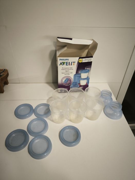 Caixas Avent para armazenamento de leite ou refeições