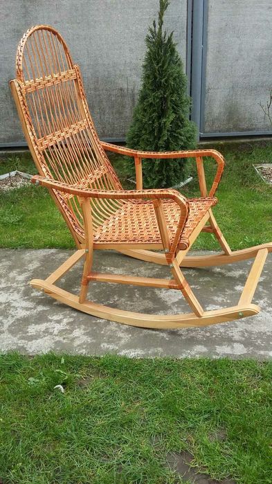 Крісло качалка з лози, кресло качалка