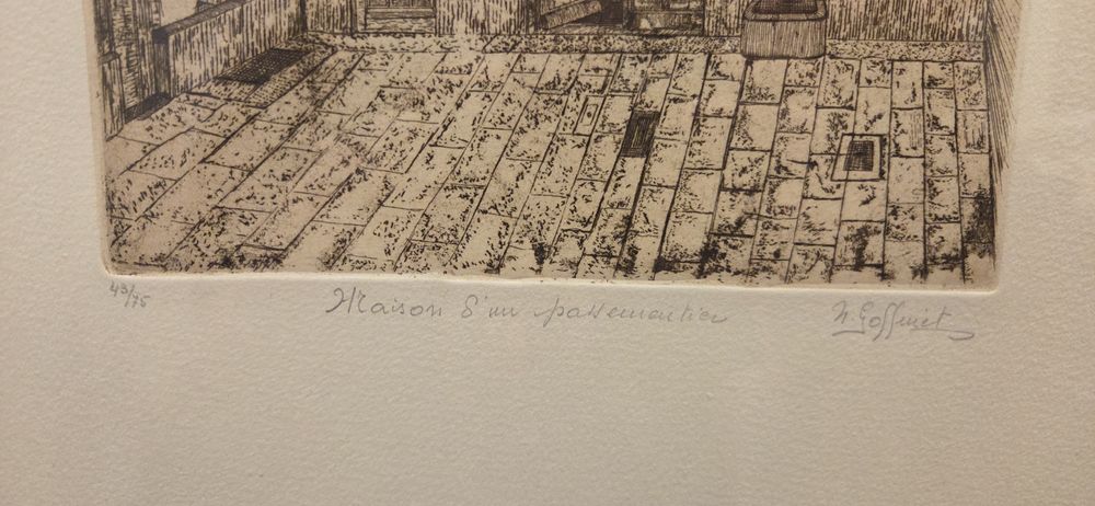 Akwaforta W.Goffmet "Dom w starym stylu"