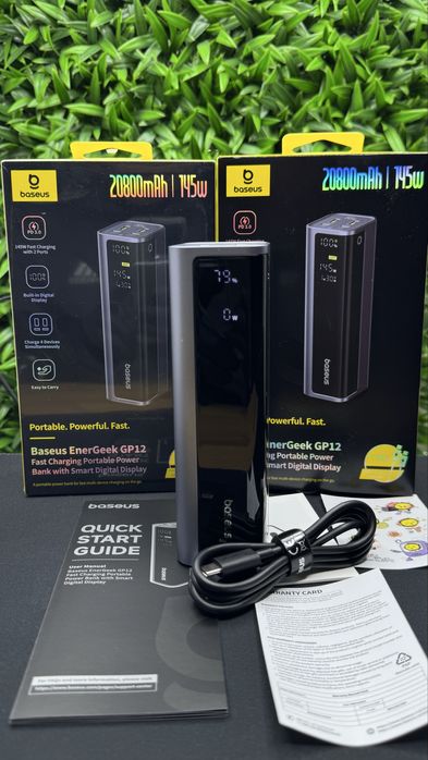 Потужний павербанк Baseus Ener Geek GP12 20800mAh 145W з гарантією