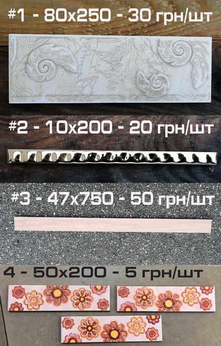 Розпродаж керамічні бордюри, фризи, декори