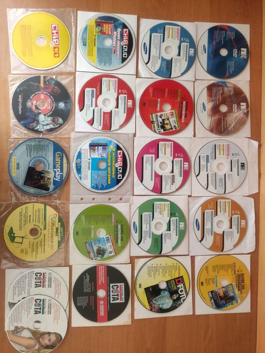 Журналы, DVD, CD, диски с программами и играми