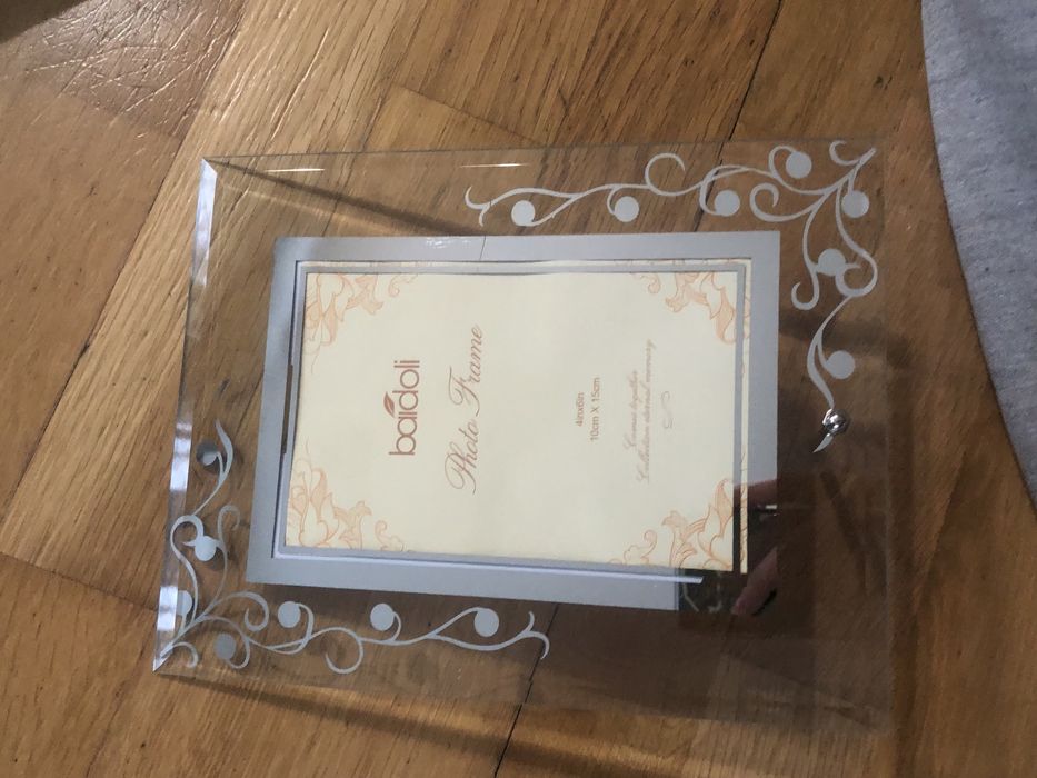 Szklana ramka na zdjęcia