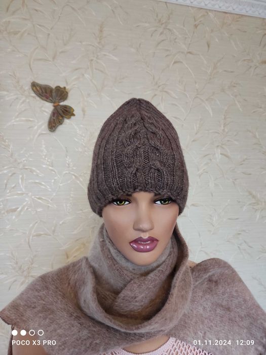 Шапочка женская Меринос. Новая.