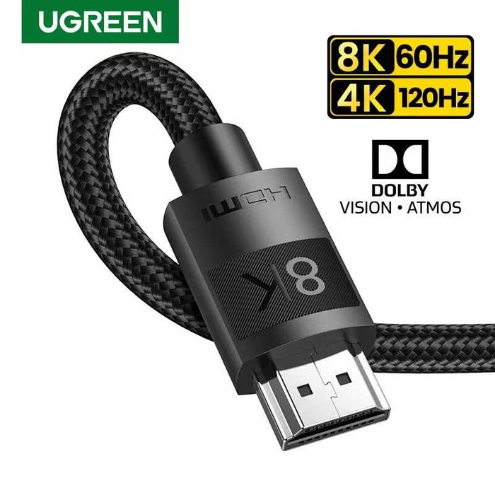 Кабель HDMI 2.1 сверхскоростной 8K/60Гц UGREEN 48 Гбит/с 1.5 метра