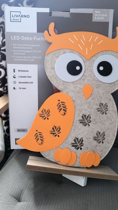 світлодіодна фігурка Livarno Home у вигляді сови