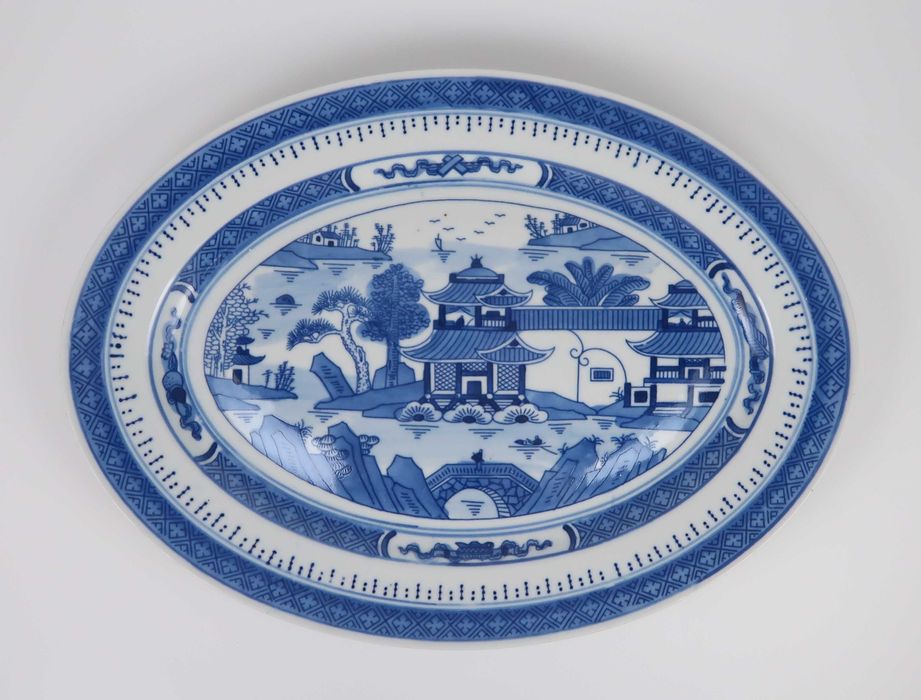 Travessa porcelana da China - Cantão - 30.5 cm