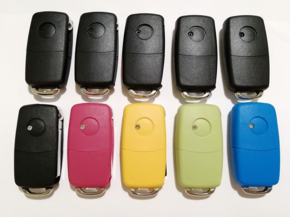 Выкидной ключ VW, Skoda, Seat, Audi + Лого + Батарейка